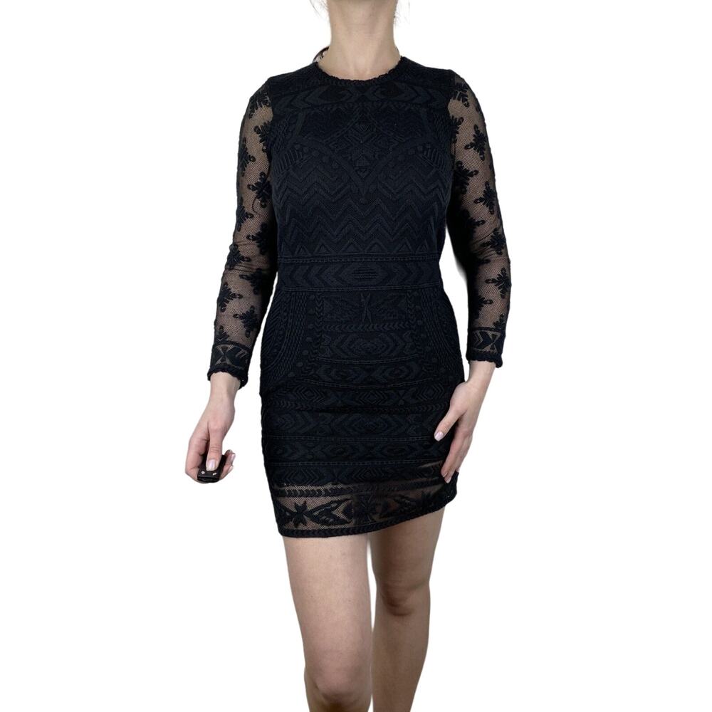 Isabel Marant Pour H&M Lace Embroidered Mini Dress Long Sleeve Party Cocktail 6